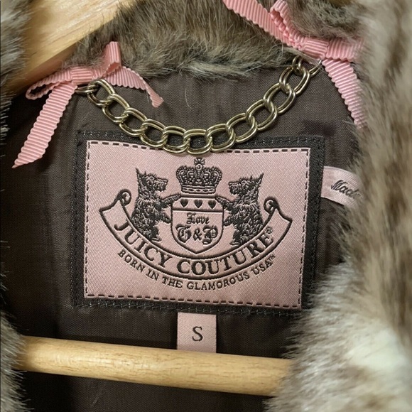 Juicy Couture faux fur jacket size S - Picture 2 of 2